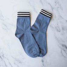 Jordan Line Crew Socks - Denim/Chocolate