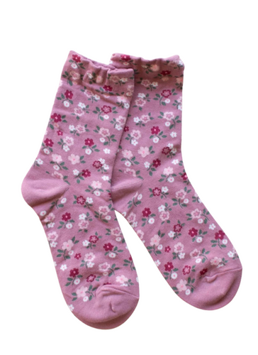Garden Flower Socks - Pink