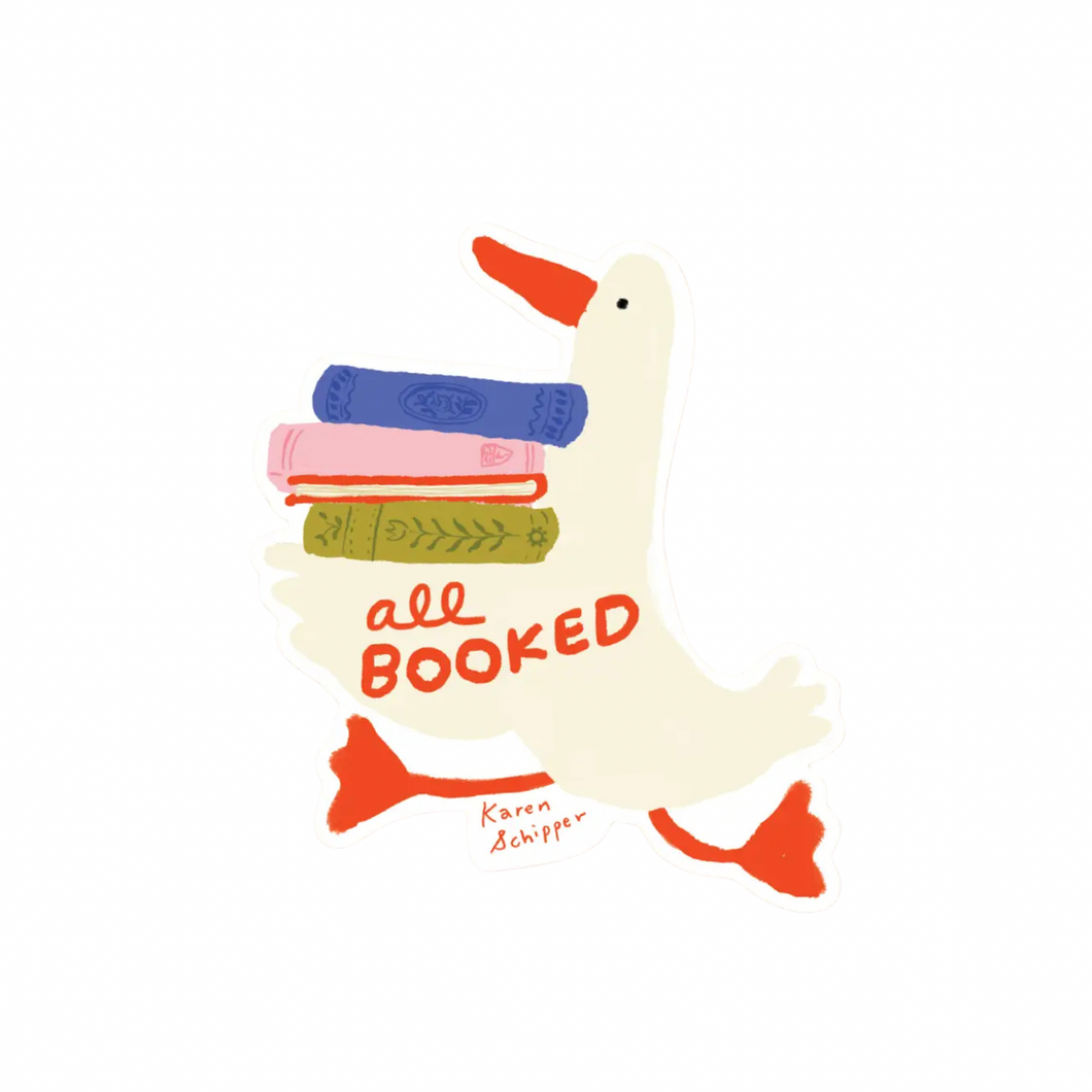 All Booked Duck Vinyl Sticker