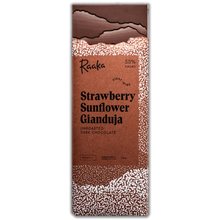 55% Strawberry Sunflower Gianduja Dark Chocolate Bar - Limited Edition
