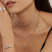Celina Double Necklace - Silver