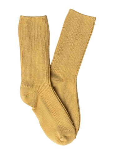 Millie Cotton Cozy Socks - Yellow