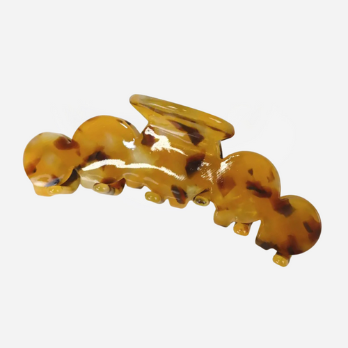 Cellulose Acetate Narrow Cloud Hair Claw Clip - Orange Multi