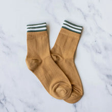 Jordan Line Crew Socks - Mustard/Moss