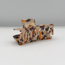 Rectangle Cellulose Acetate Hair Claw Clip - Mochaccino