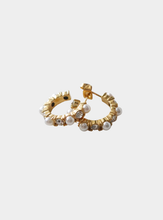 Leilani Pearl Hoop Earrings - Gold