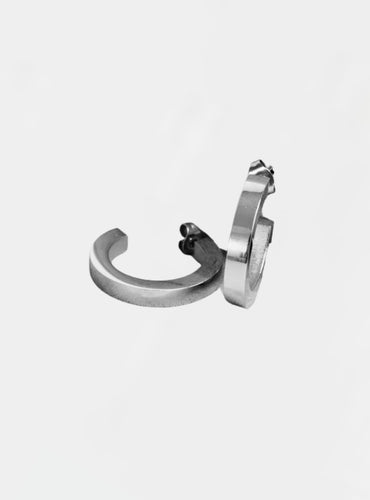 Lydia Hoop Earrings - Silver