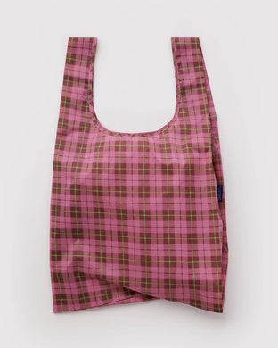 Baggu Bag - Azalea Pink Tartan