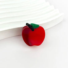 Mini Apple Hair Clip - Red