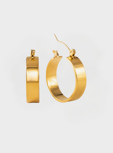 Waterproof Khloe Hoop Earrings - Gold