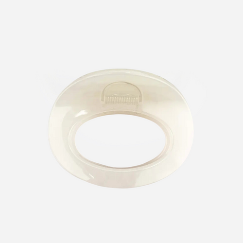 Oval Hair Claw Clip - White