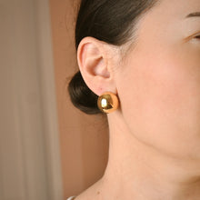 Dome Studs Earrings - Gold (16mm or 20mm)