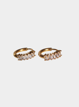 Brynley Baguette Hoop Earrings - Gold