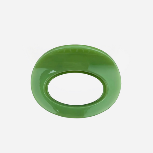 Oval Hair Claw Clip - Green
