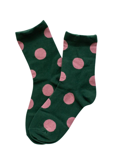 Big Dot Socks - Forest Green