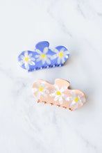 Eco-friendly Daisy Flower Curved Hair Claw Clip - Blue