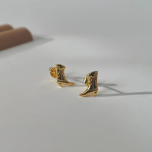 Mini Boot Stud Earrings - Gold