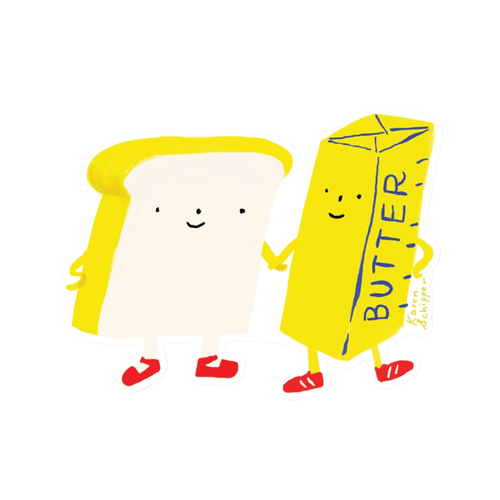 Bread and Butter Vinyl Sticker