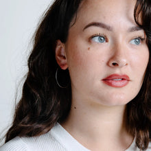 Wire Hoop Earrings (Small or Large) - Silver