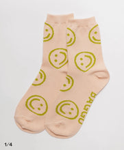 Crew Sock - Light Pink Happy