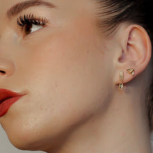 Jolie Drop Earrings - Gold/Brown Stone