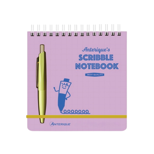 Anterique’s Scribble Notebook with Ballpoint Pen - Violet