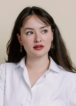 Dion Double Huggie Hoops - Gold