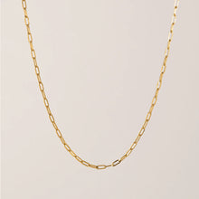 Waterproof Paperclip Chain Necklace - Gold