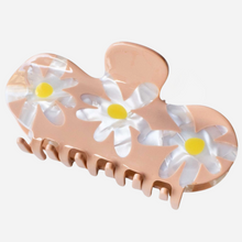 Eco-friendly Daisy Flower Curved Hair Claw Clip - Tan