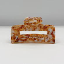 Rectangle Cellulose Acetate Hair Claw Clip - Toasted Pearl