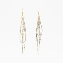 Nadia Bead Loop Earrings - Silver