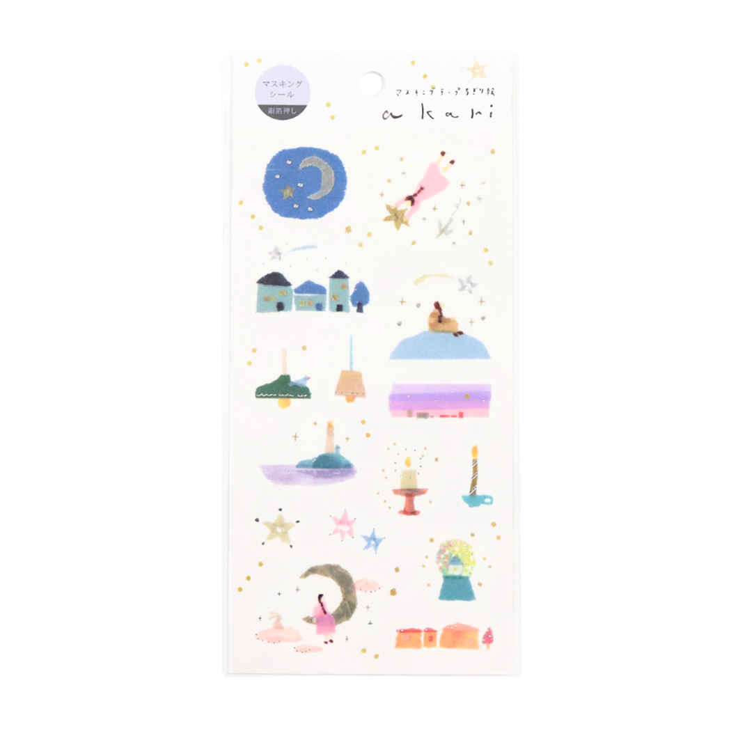 Sticker Sheet - Akari Miki Tamura (with silver foil)