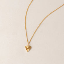 Waterproof Fluted Heart Necklace