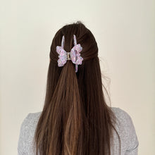 Cellulose Acetate Bow Hair Claw Clip - Lavender Multi