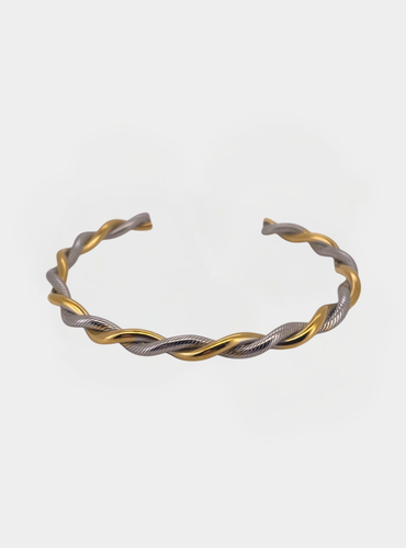 Twist Cuff Bracelet - Gold/Silver