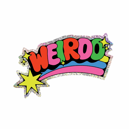 Weirdo Glitter Vinyl Sticker