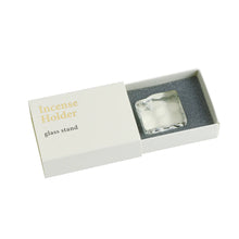 Glass Square Incense Holder - Clear