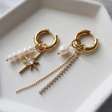 Cecelia Charm Hoop Earrings - Gold