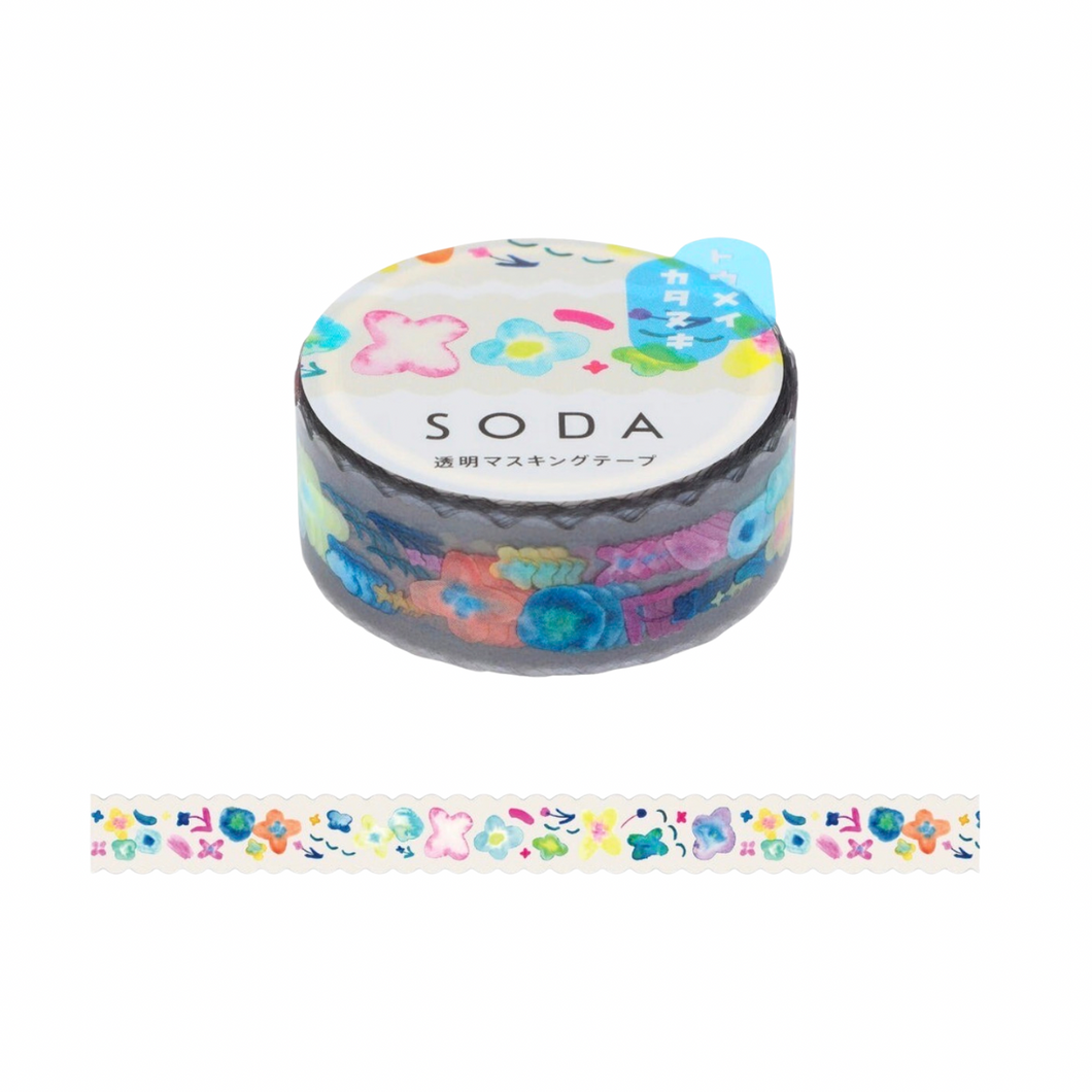 Washi Tape - Soda Petal Clear 15mm (Die-cut)