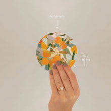Heat + Water Resistant Coaster - Orange Blossoms