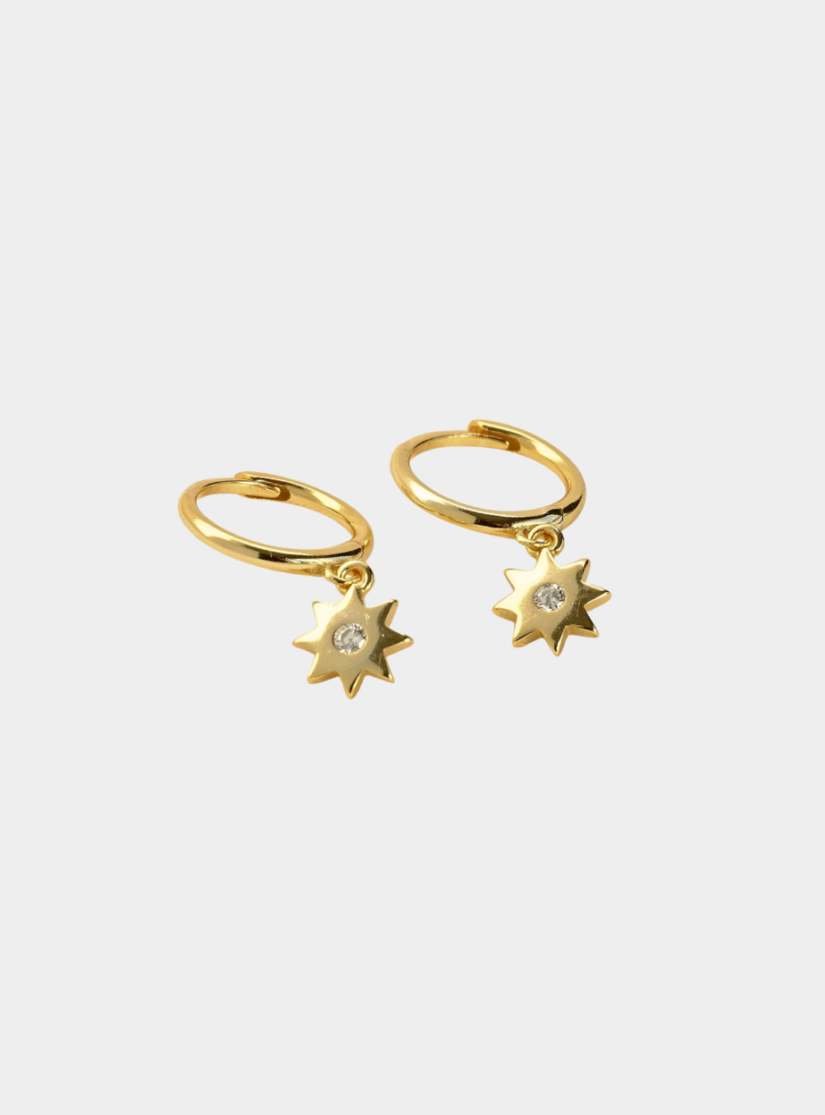 Romy Huggie Hoop Earrings - Gold