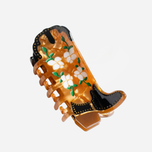 Eco-friendy Boot Hair Claw - Floral Brown