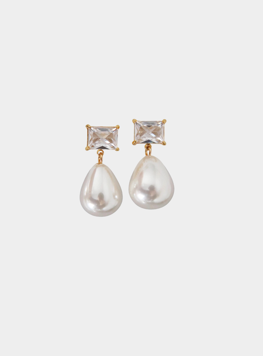 Ryan Pearl Earrings - Gold