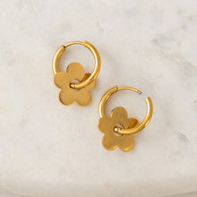 Petal Hoop Earrings - Gold