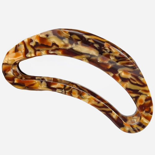 Large Leon Claw Clip - Coffee Mix