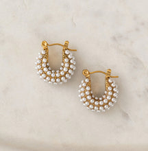 Perla Hoop Earrings - Gold