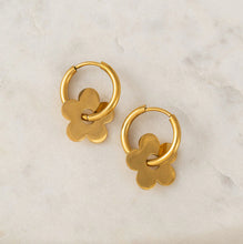 Petal Hoop Earrings - Gold