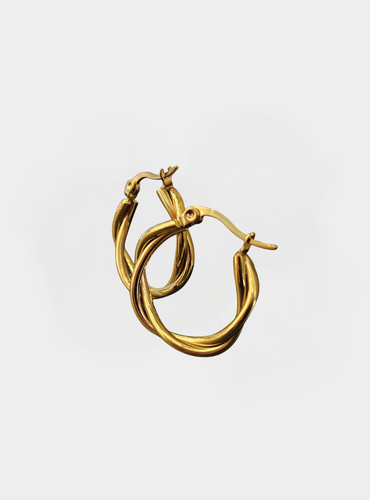 Marcela Twist Hoop Earrings - Gold