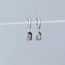 Emma Pendant Huggie Hoops Earrings - Silver