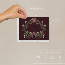 Christmas Wreath Card (Plantable Seed Paper Envelope)